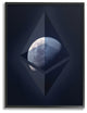 Ethereum On The Moon Framed Giclee Texturized Art, 11x14