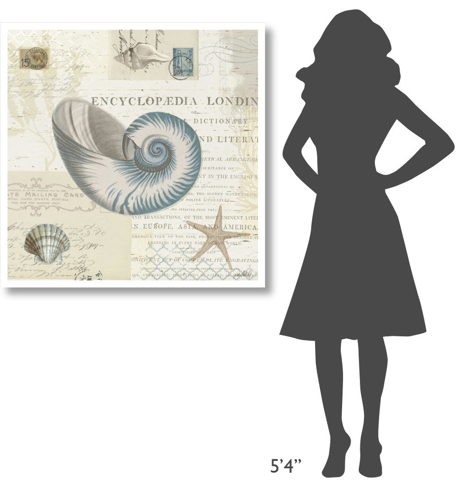 "Beach Wonders III No Butterflies" Digital Paper Print by Katie Pertiet, 38"x38"