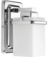 Progress Lighting P2193-09 Metric 1-Light Bath, Brushed Nickel, Polished Chrome