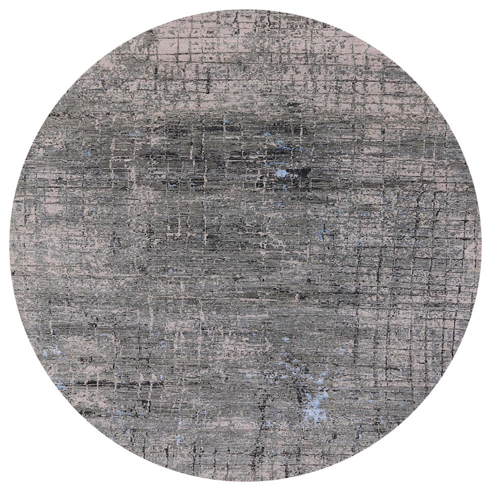 Ahgly Company Indoor Round Mid-Century Modern Area Rugs, 7' Round