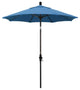 7.5' Bronze Collar Tilt Lift Fiberglass Rib Aluminum Umbrella, Pacifica, Capri