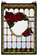 14W X 20H Morgan Rose Stained Glass Window