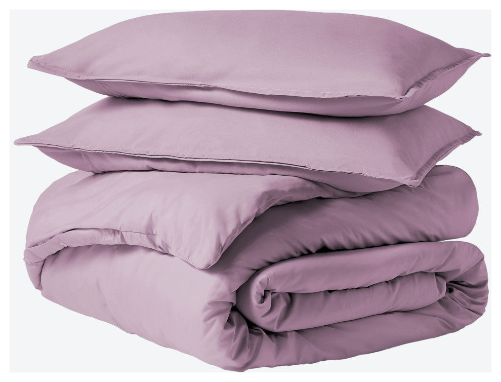 Bare Home Microfiber Duvet Cover & Sham Set, Lavender, King