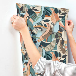 Fauvist Flock Wallpaper