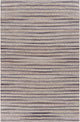 5" x 8" Brown and Gray Striped Area Rug