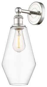Edison Cindyrella 1-Light 7" Sconce, Polished Nickel, Clear Shade