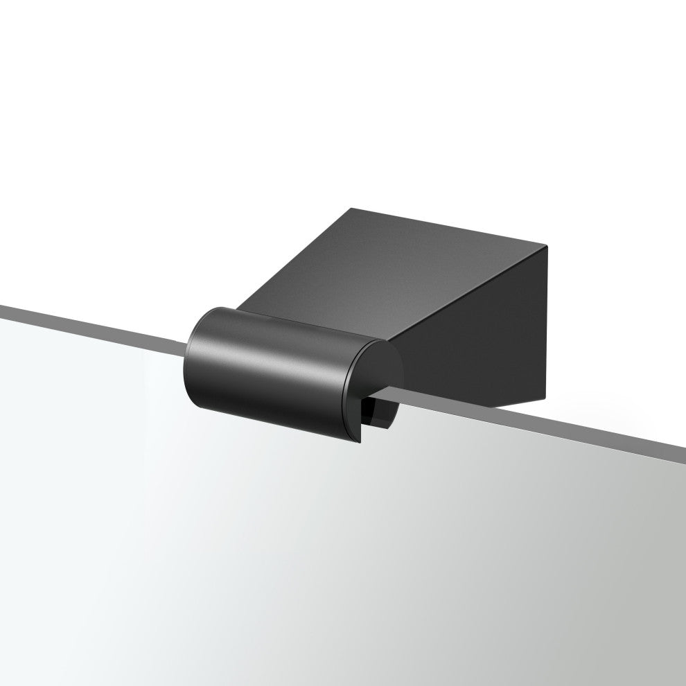 Bleu Fixed Mount Rectangle Mirror, Matte Black