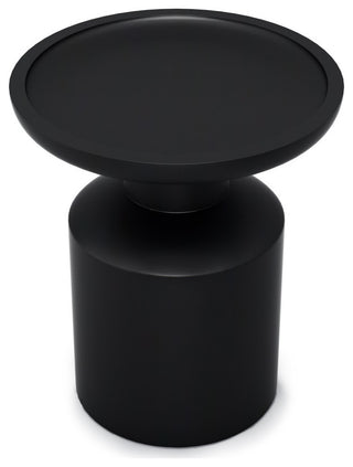 Haynes Solid Mango Wood Wooden Accent Table, Black