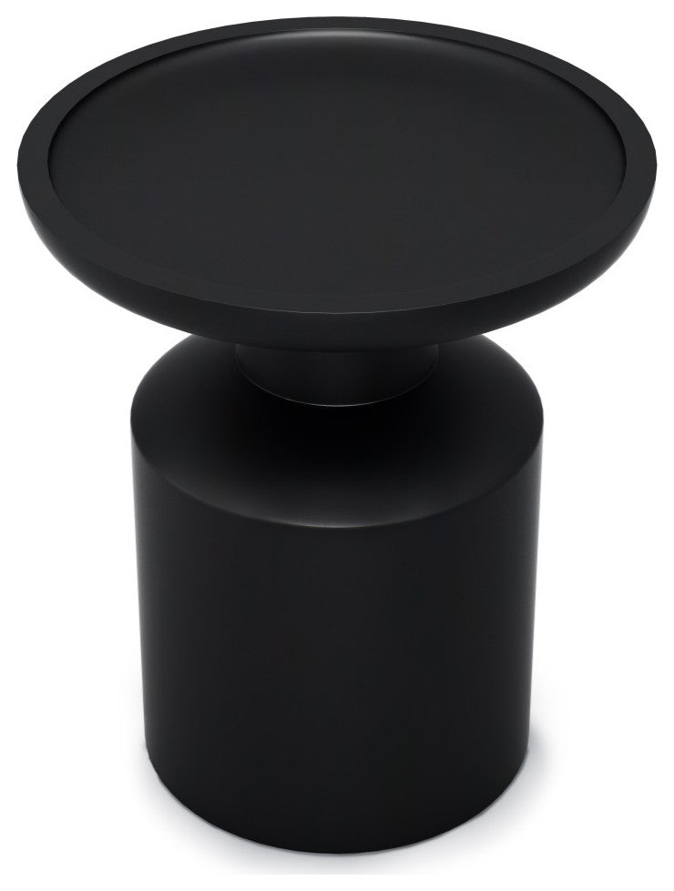 Haynes Solid Mango Wood Wooden Accent Table, Black