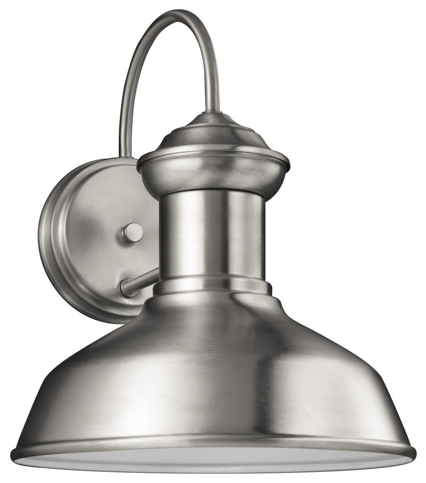 Fredricksburg Small 1-Light Outdoor Wall Lantern, Satin Aluminum