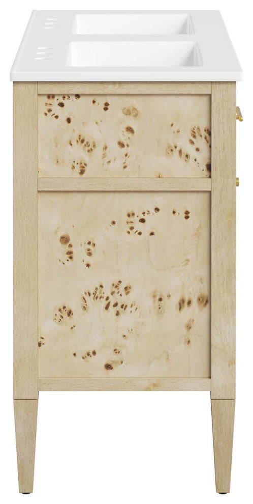 Elysian 48" Double Sink Bathroom Vanity - Burl