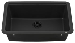 Ruvati RVG2310BK 30" Granite Composite Workstation Dual Mount Kitchen Sink