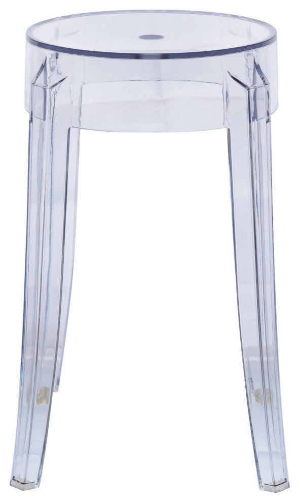 LeisureMod Averill Modern Plastic Dining Stool for Dining Room, Set of 2