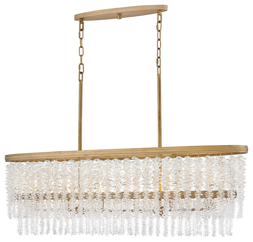 Rubina LED Linear Pendant in Burnished Gold