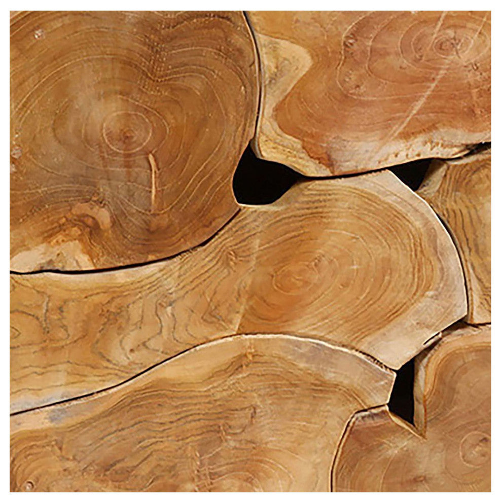 Scarlett 55" Rectangular Natural Finished Teak Root Solid Bench