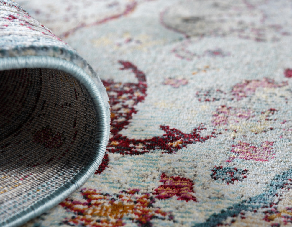 Unique Loom Light Blue Baracoa Rumba 2'x6' Runner Rug