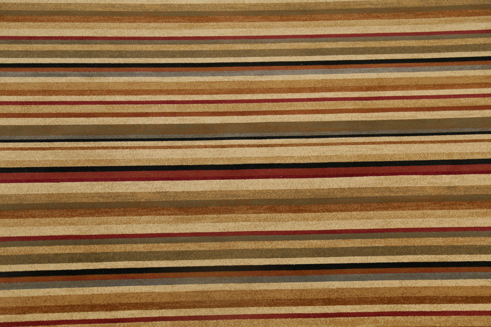 Modern Stripe Carpet Transitional Synthetic Pile Turkish Area Rug, 10'10"x7'10