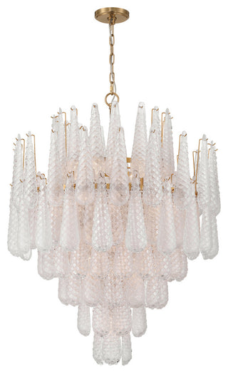 Crystorama Lighting Group OLL-6008 Ollie 21 Light 33"W Waterfall - Aged Brass /