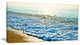 "Bright Blue Tranquil Seashore" Beach Canvas Wall Art, 1 Panel, 60"x28"