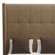 Nativa Interiors Aylet Tufted Bed, Brown, King, High Headboard