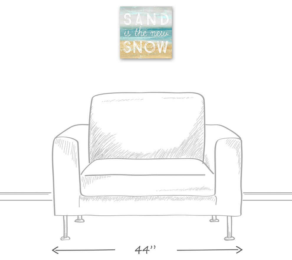 Sand is the New Snow 12x12 Canvas Wall Art