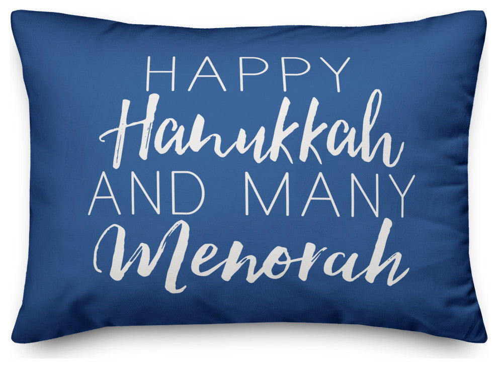 Many Menorah 14"x20" Throw Pillow