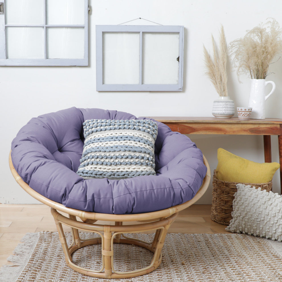 Sorra Home Indoor Lavender Round Papasan Cushion 48x48x4