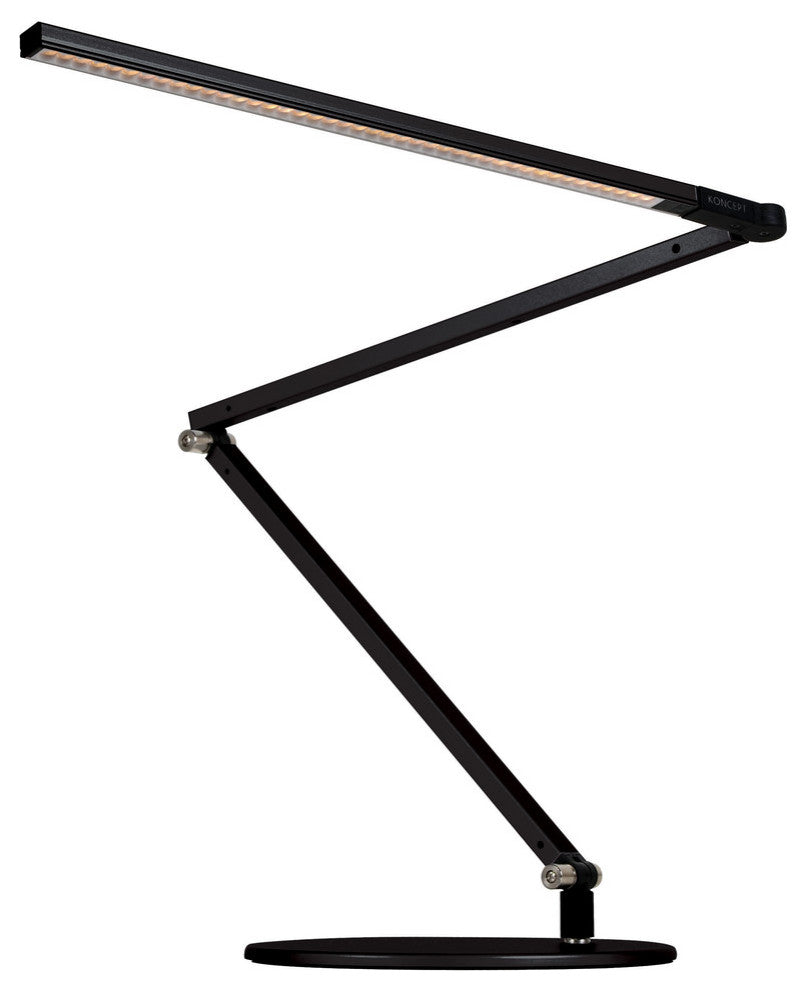 Z-Bar Desk Lamp With Base, Cool Light, Metallic Black