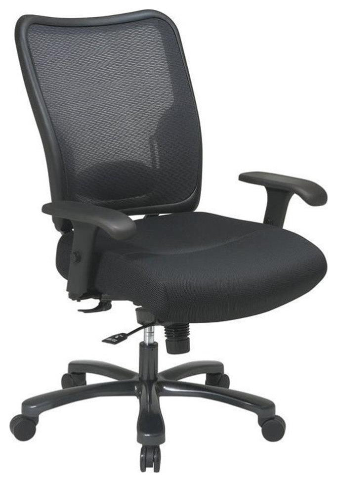 Big and Tall Double Air Grid Black Back Ergonomic Office Chair