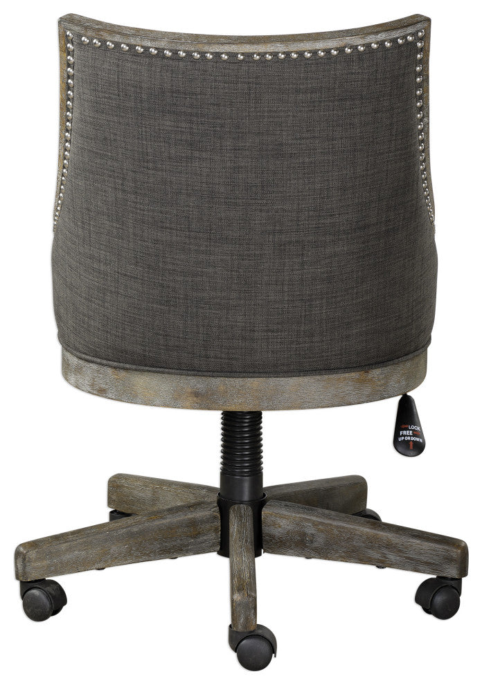 Uttermost Aidrian Charcoal Desk Chair