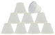 32110-9 Small Hardback Empire Chandelier Clip On Lamp Shade Off White 3"x6"x5"