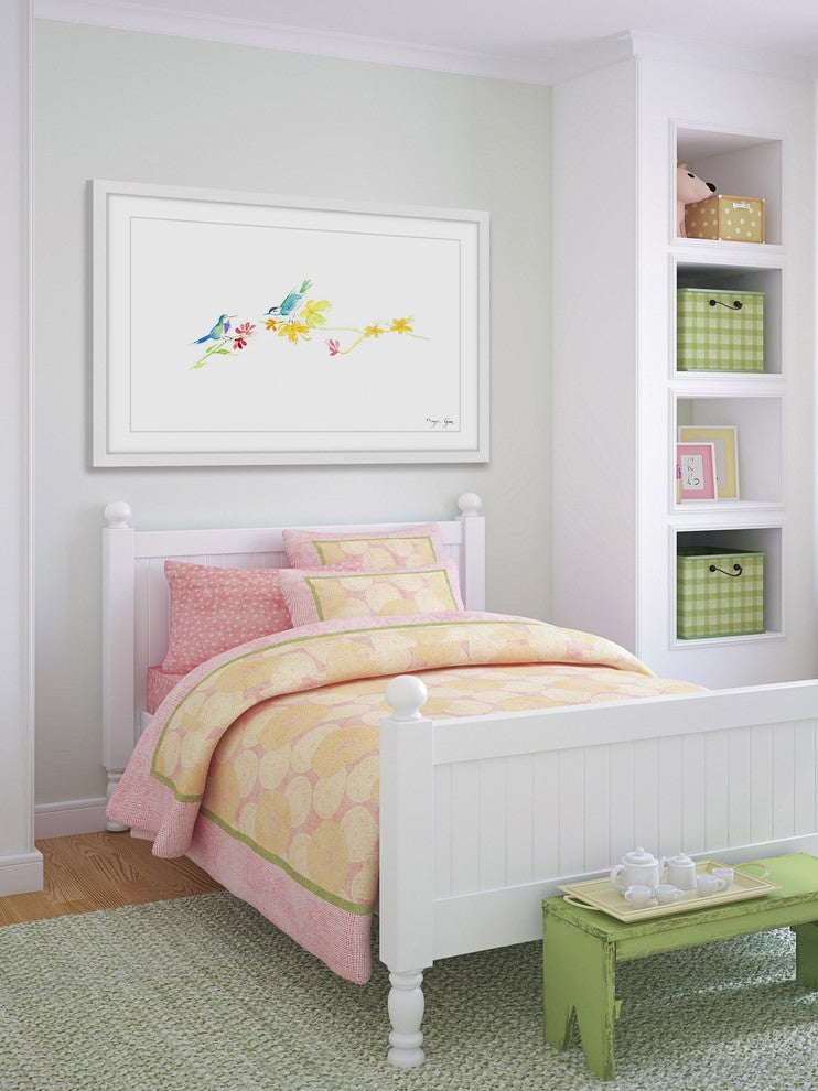 Marmont Hill, "2 Birds" by Maya Gur Framed Painting Print, 30x20