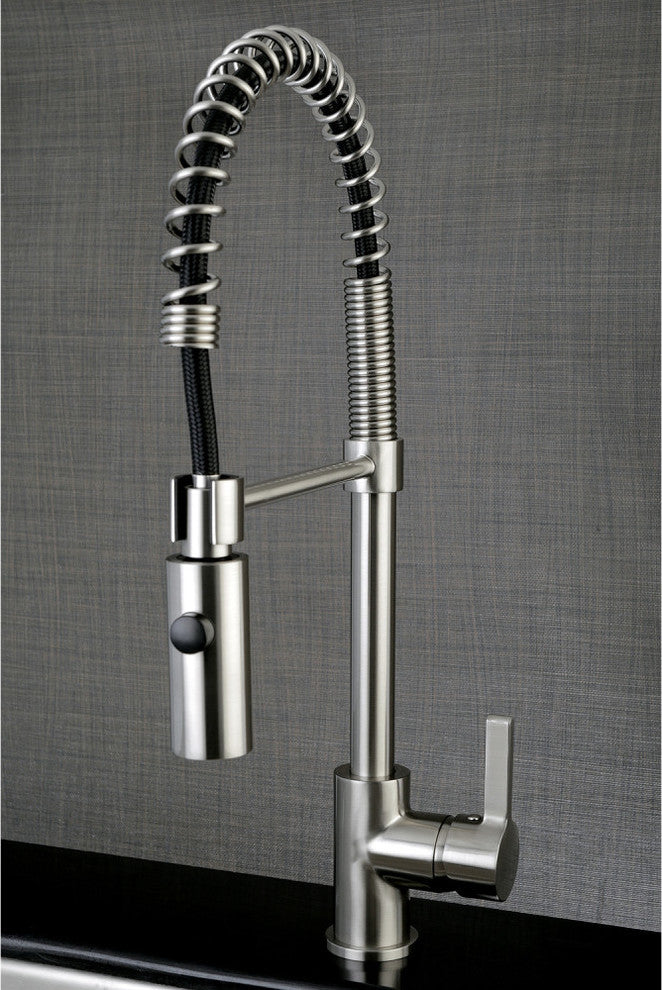 Gourmetier Single-Handle Pre-Rinse Kitchen Faucet, Brushed Nickel