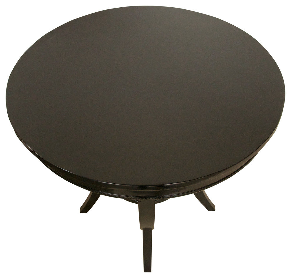 Scheffield Round End Table, Black