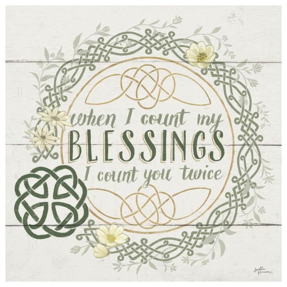 "Irish Blessing II" Digital Paper Print by Janelle Penner, 38"x38"