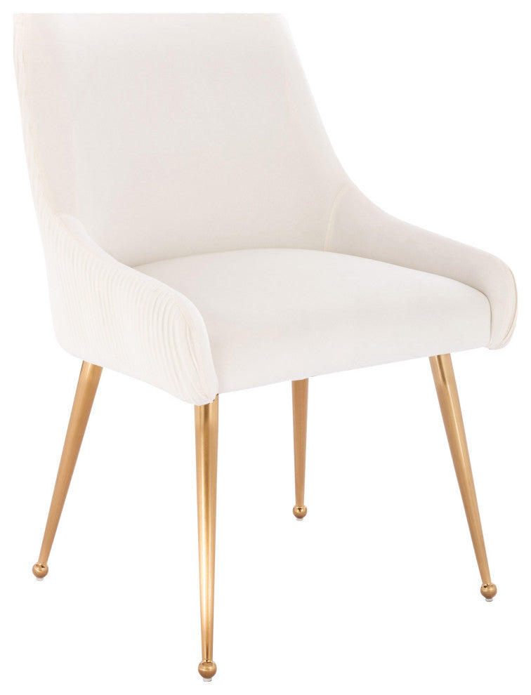 Helen Velvet Dining Chair, Beige