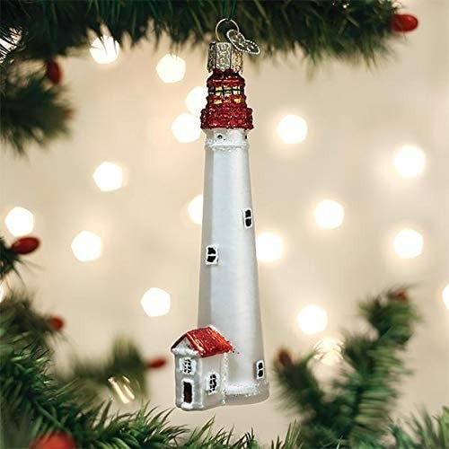Old World Christmas 20115 Cape May Lighthouse Blown Glass Ornament