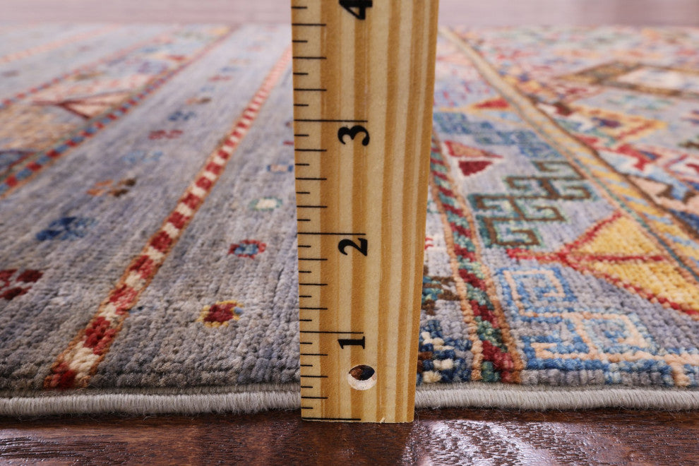 2' 8" X 8' 9" Runner Khorjin Super Kazak Hand-Knotted Rug Q5714