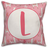 Monogram Lllama Pattern - L 16x16 Spun Poly Pillow