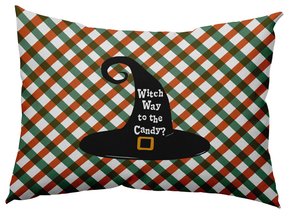 Witch Way to the Candy Accent Pillow, Nutmeg, 14"x20"