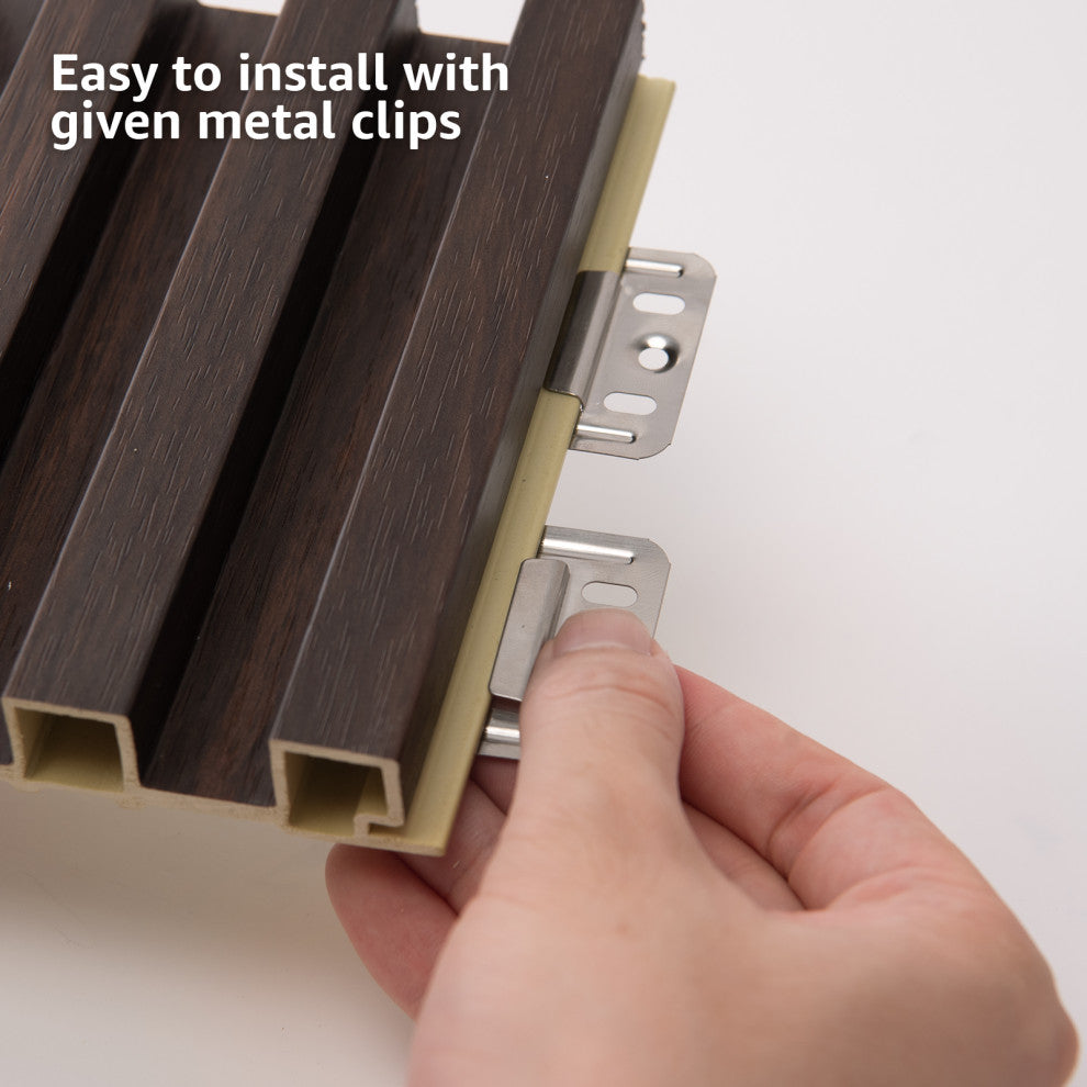 Art3d Slat Wall Panel, WPC Acoustic Diffuser Panel, 8-Pack 96 x 6in.,
