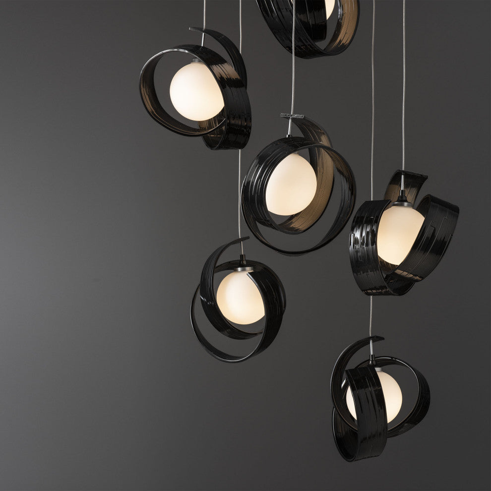 Riza 9-Light Pendant Ink Opal Glass Standard