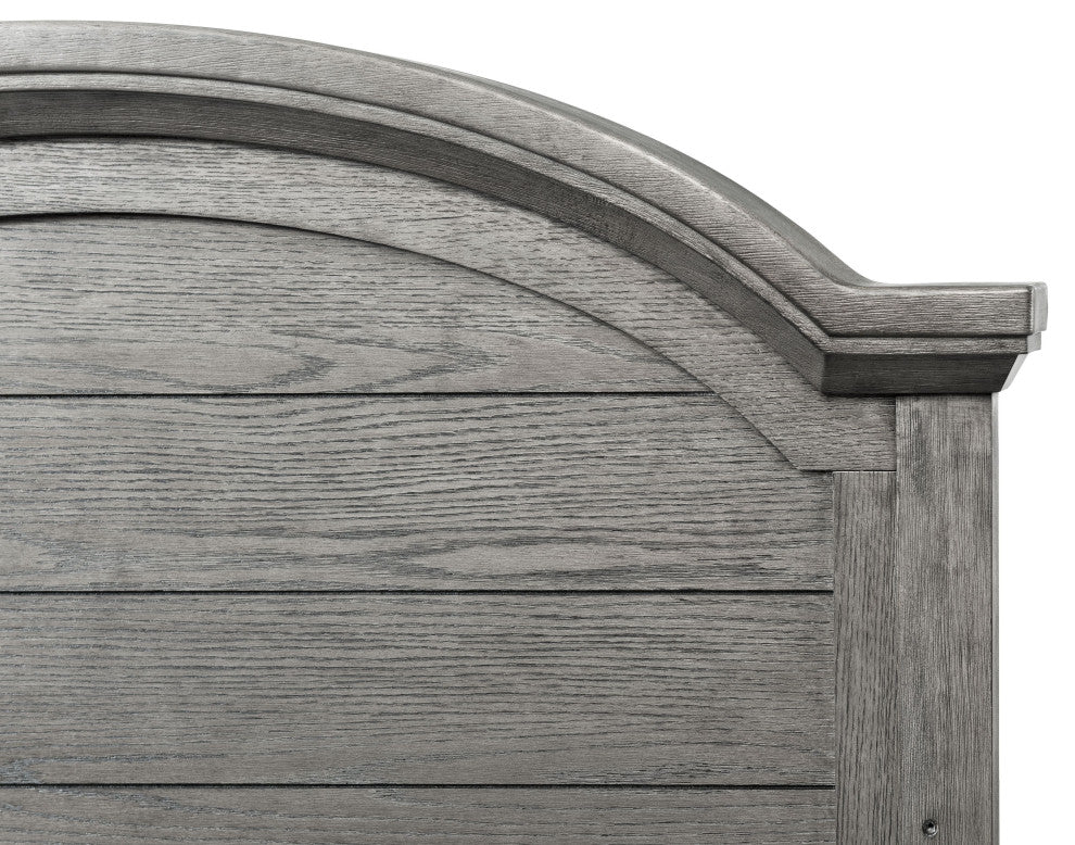 Foundry 56"W Wood Convertible Crib, Pewter