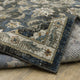 Vander Traditional Oriental Power-Loomed Area Rug, Charcoal/Blue, 2'3"x7'6"