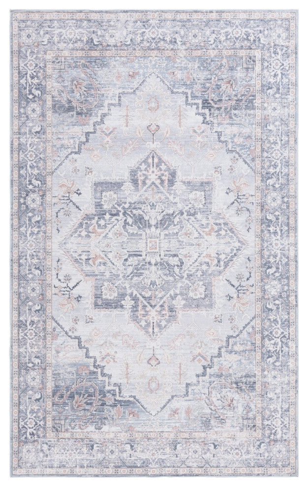 Safavieh Arizona Machine-Washable Collection ARZ137 Rug, Grey/Light Grey, 4'x6'