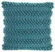 Mina Victory DC827 Throw Pillow, Teal, 17"X17"