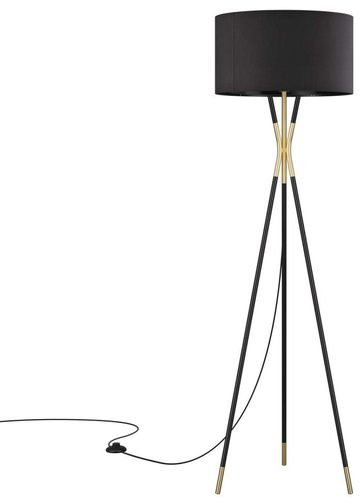 Floor Lamp Light, Black, Metal, Modern, Mid Century Cafe Bistro Hospitality