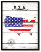 USA Flag Canvas, 13"x17"