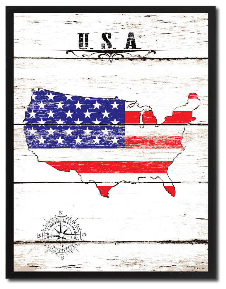 USA Flag Canvas, 13"x17"