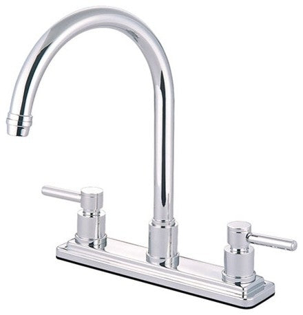 Kingston Brass Centerset Kitchen Faucet, Polished Chrome